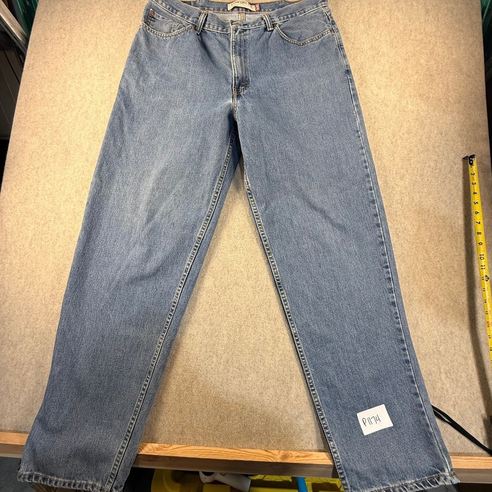 Levis 560 Comfort Fit Jeans Mens 38x34 Medium Wash Blue Denim Tapered Loose Fit